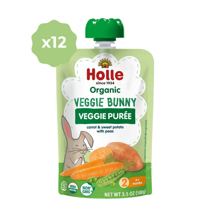 Holle USA - Wholesale Baby Food - Holle Baby Food Pouches - Organic Veggie Puree - Veggie Bunny