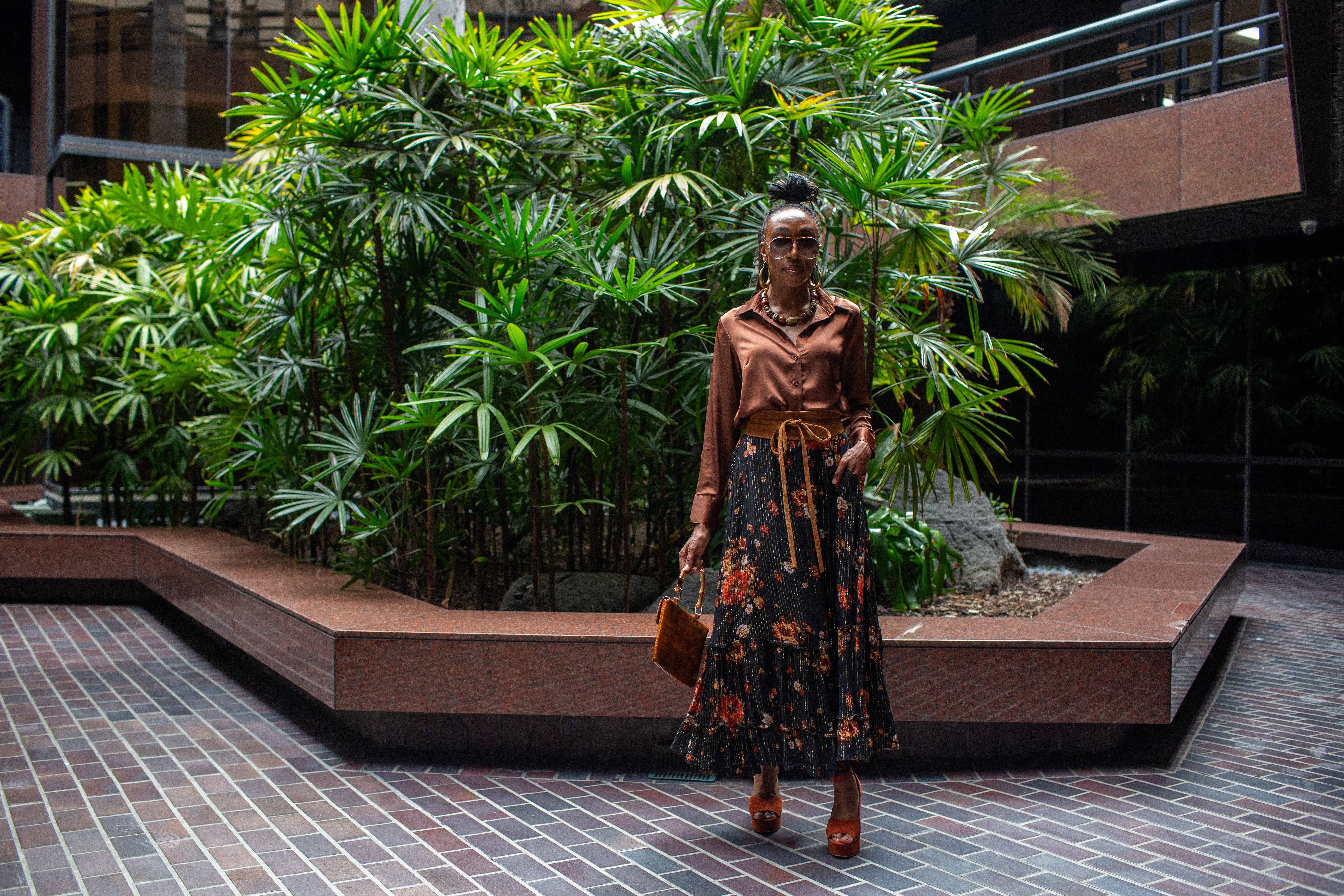 Jennafer Grace – wholesale Skirt – Women’s – Lynx Flora Maxi Skirt5