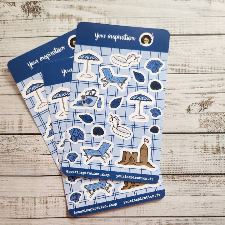 Planche d'autocollants - Coquillages pour la vente par Your inspiration