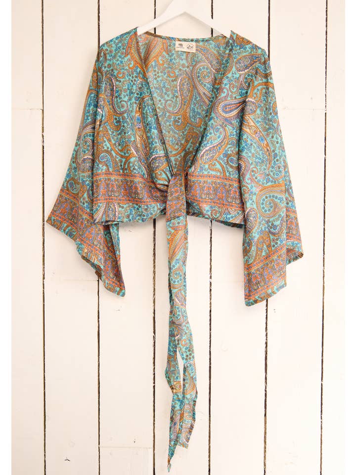 Namaste - Wholesale Blouse - Women's - Recycled Sari Wrap Top7