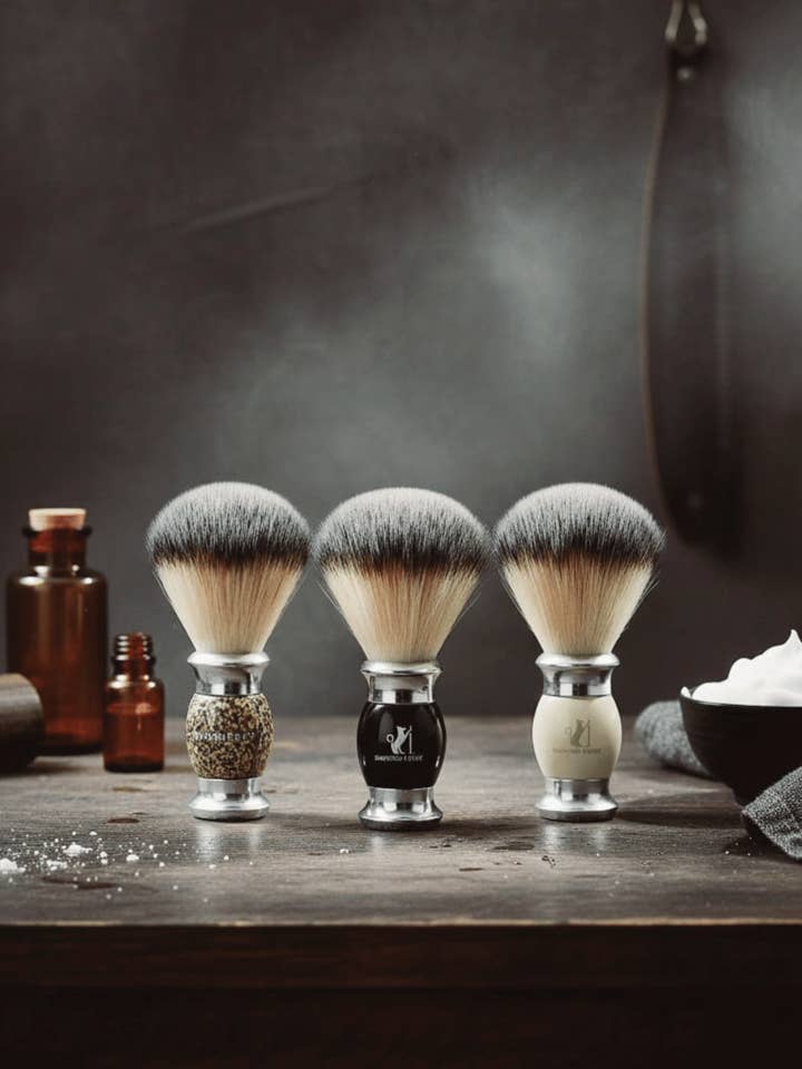 Vegan, and Eco-Friendly Premium Sword Edge Shaving Brush for wholesale by Sword Edge