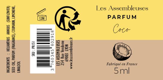 Les Assembleuses - Wholesale Perfume/Eau de Toilette - Coco Perfume - Resale Size - 5ml1