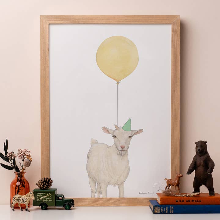 Mister Peebles - Wholesale Art Print - Balloon Animal Print - Goat