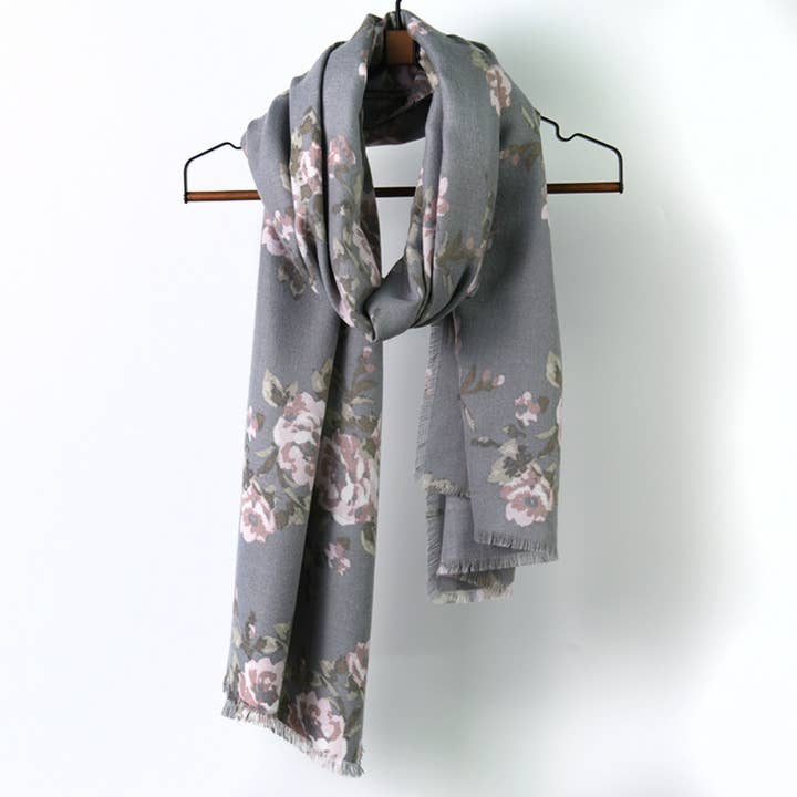 Funkyrel® Atzbranding Limited - Wholesale Scarf - Women's - Scarvii - Rose Long Scarf for Winter4