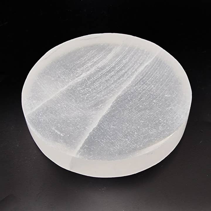 Shamans Crystal - Wholesale Crystal-charging plate - Selenite Charging Plate Round 10cm0