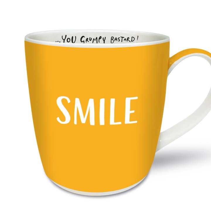 Smile ...You Grumpy Bastard! - Brutally Honest Mugs for wholesale by Smiling Faces