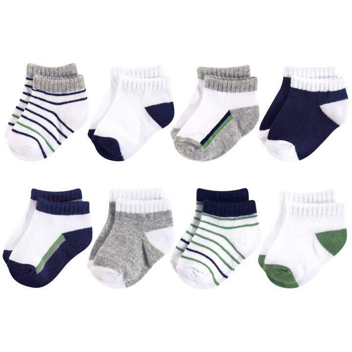 Chaussettes Yoga Sprout, Olive Navy pour la vente par BabyVision