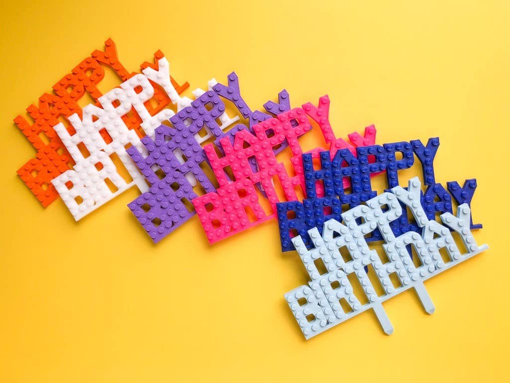 Made Happy Gifts - Wholesale Cake/Cupcake Topper - Happy Birthday Cake Topper Compatible with LEGO® Bricks7