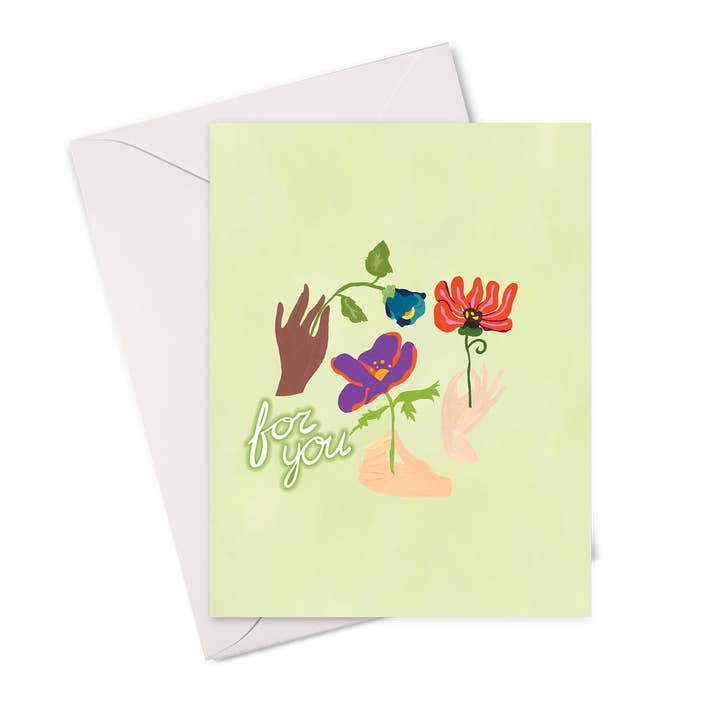 Blomster til dig Card for engroshandel hos Mostly Cloudy Paper Co.