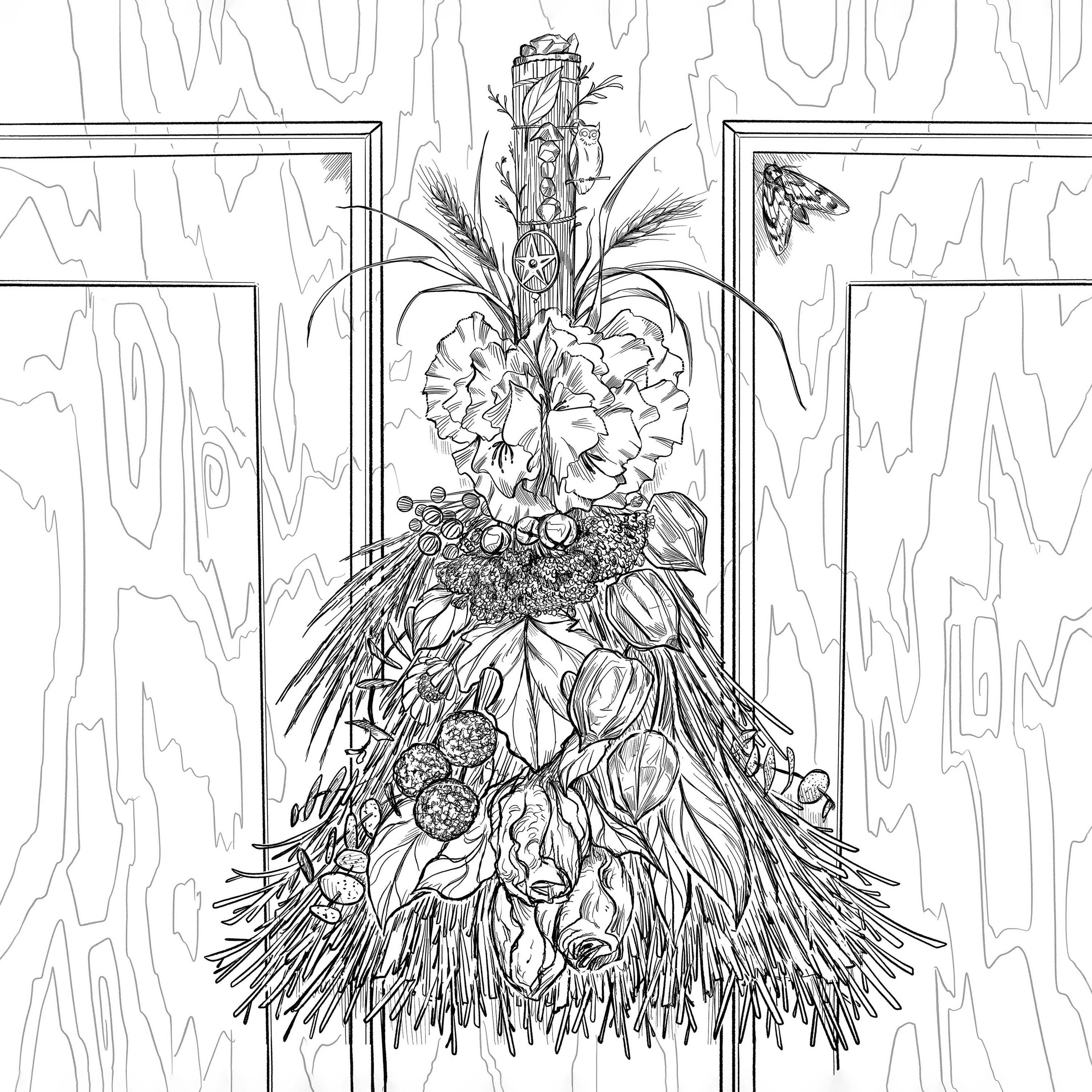 Simon & Schuster UK – wholesale Colouring and activity book – adult – Green Witch's Coloring Book3