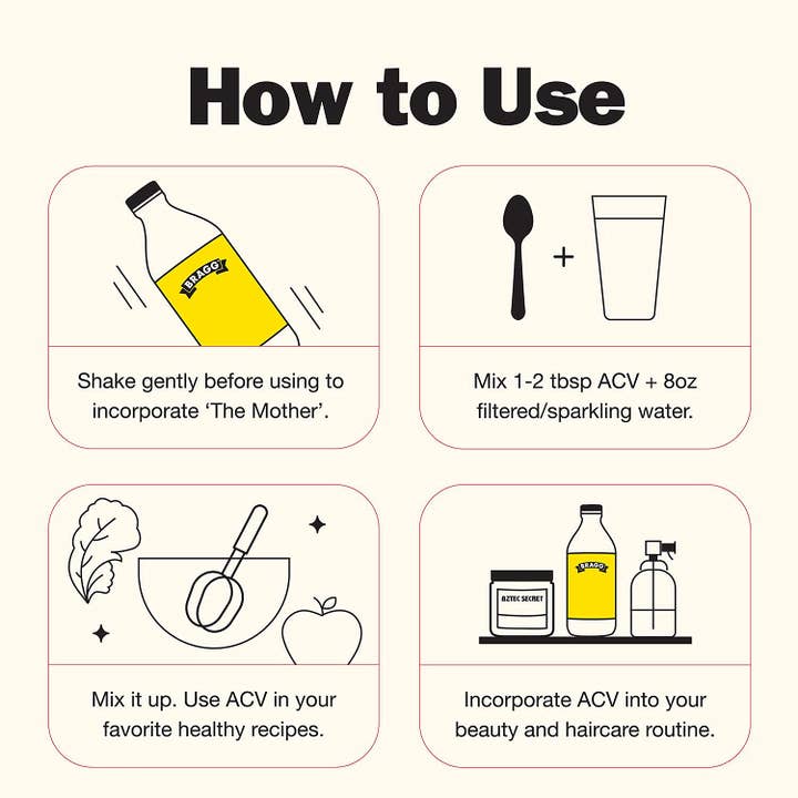 Gluten Free Palace - Wholesale Vinegar - Bragg's Organic Apple Cider Vinegar, Raw Unfiltered 16 Ounce4