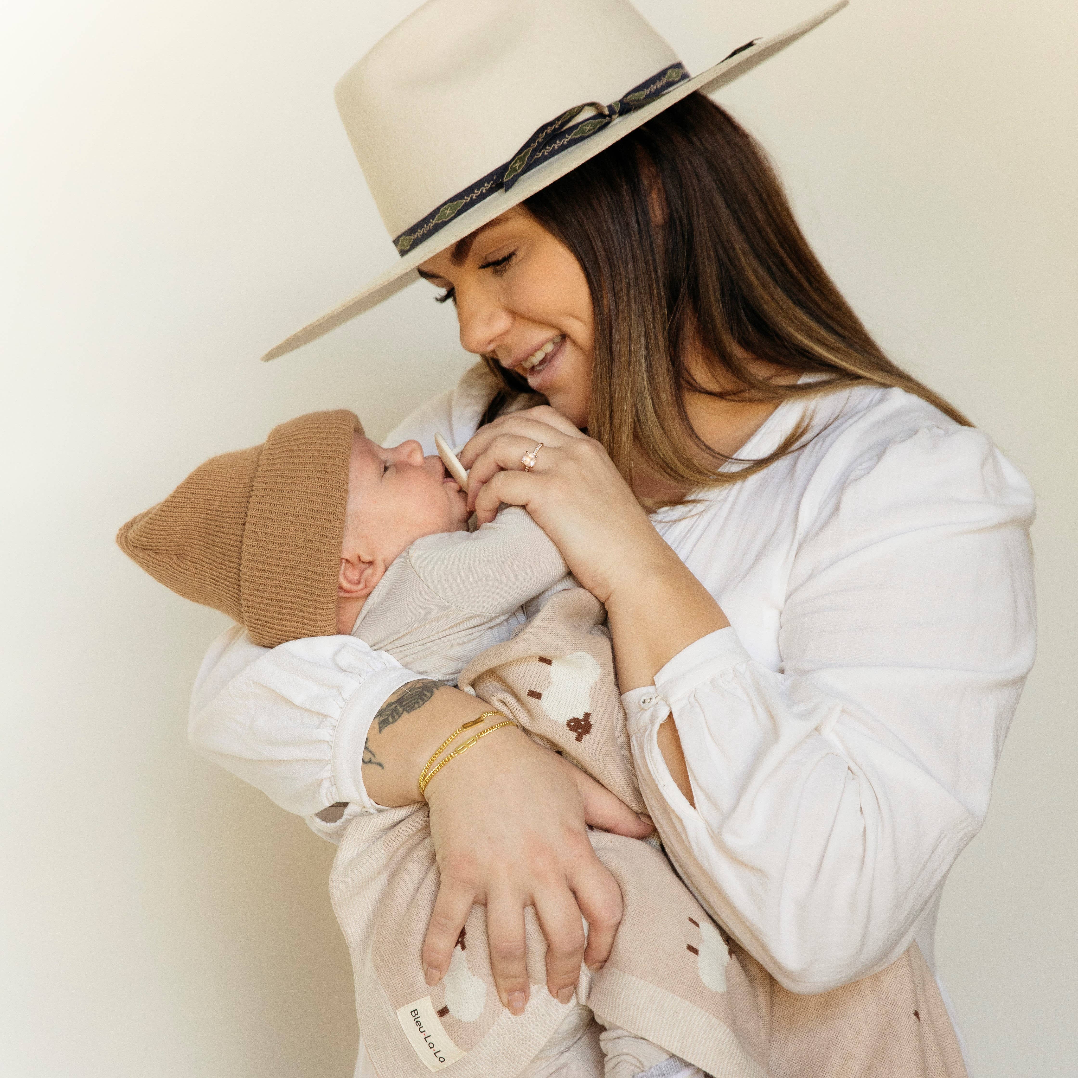 Bleu La La - Vente Couverture de naissance – bébé - Couverture d'emmaillotage pour bébé en coton 100 % luxe - motif mouton10