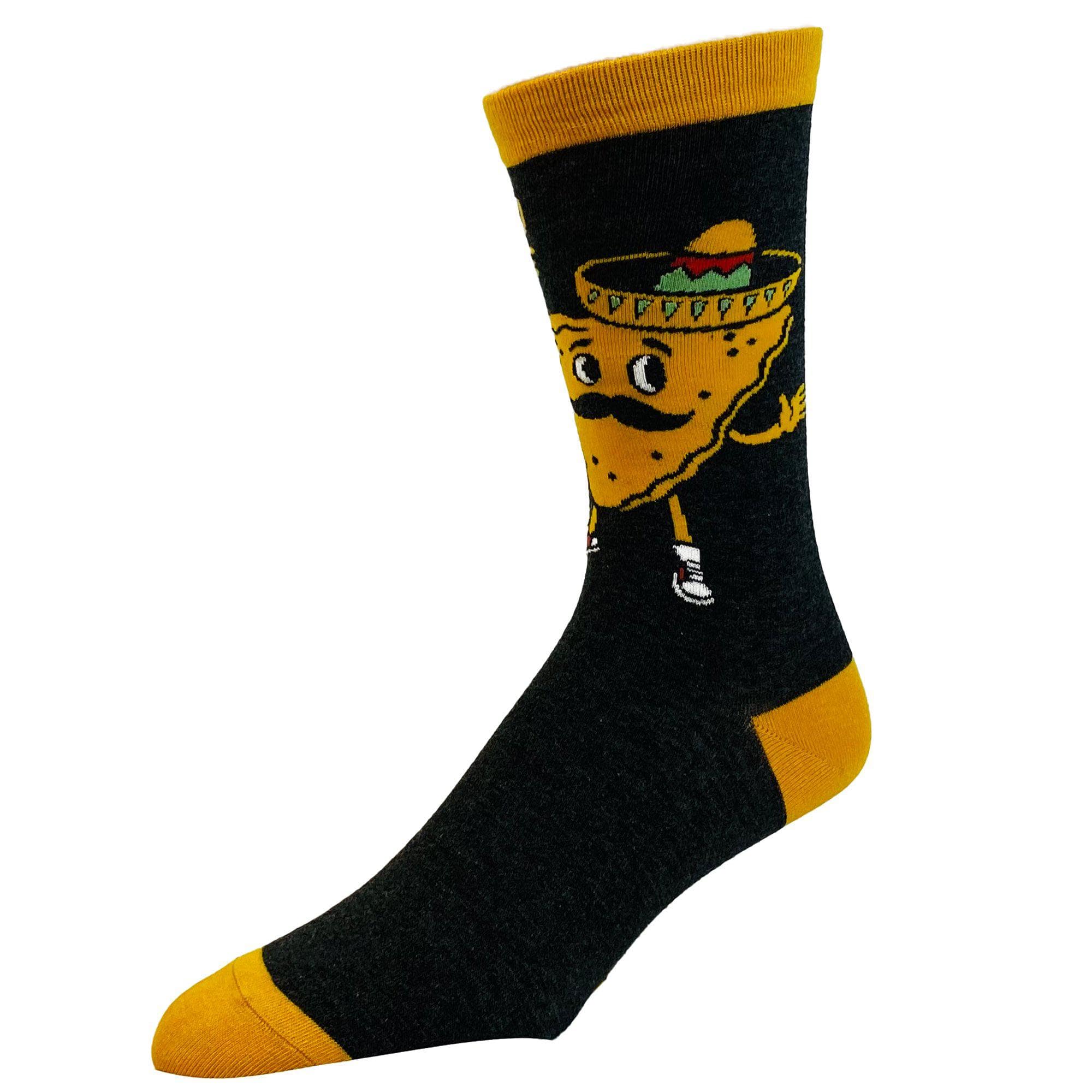 Black Men's Nacho Average Dad Socks Fathers Day Gift for Papa for wholesale on Faire2