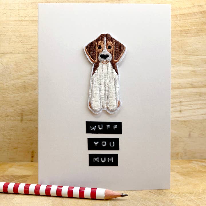 Wuff Du Mamma Järn på Patch Card för wholesale av Samantha Morris