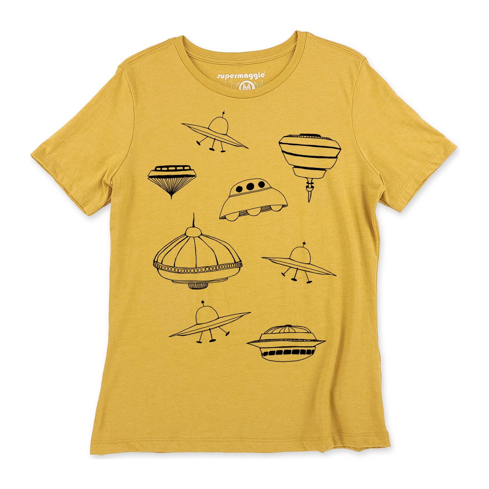 Supermaggie @ Faire - Wholesale Screen Printed T-Shirt - Women's - UFOs Calliope Tee4
