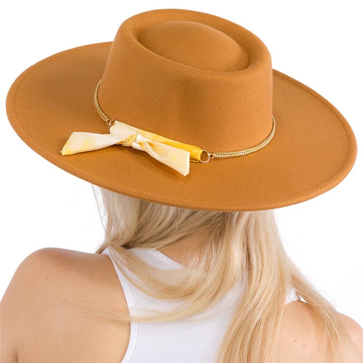 Cap Zone – Großhandel Fedora-Hut – Damen – Lux Ribbon Rancher-Mütze aus goldener Bolero-Kunstwolle14