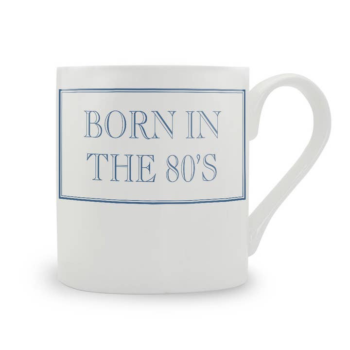 Born In The 80's Bone China Mug for wholesale by Stubbs Mugs