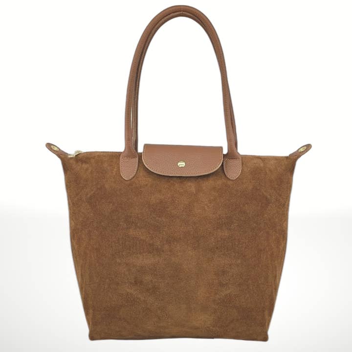ITALIAN'S LEATHER - Wholesale Top Handle Bag - Women's - Carla Suede Leather Bag ²⁵