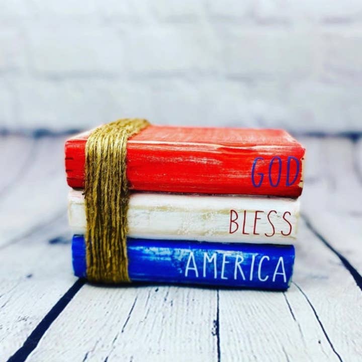 Penny Pinch Decor, LLC - Vente Matériels de bricolage - Blocs de bois rectangulaires pour livres style ferme avec un bord arrondi7