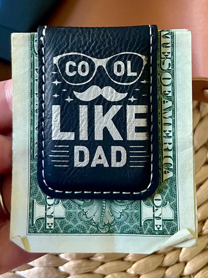 Men's Gift Father's day Gift Leatherette Money Clip for wholesale by Rustic Raleigh