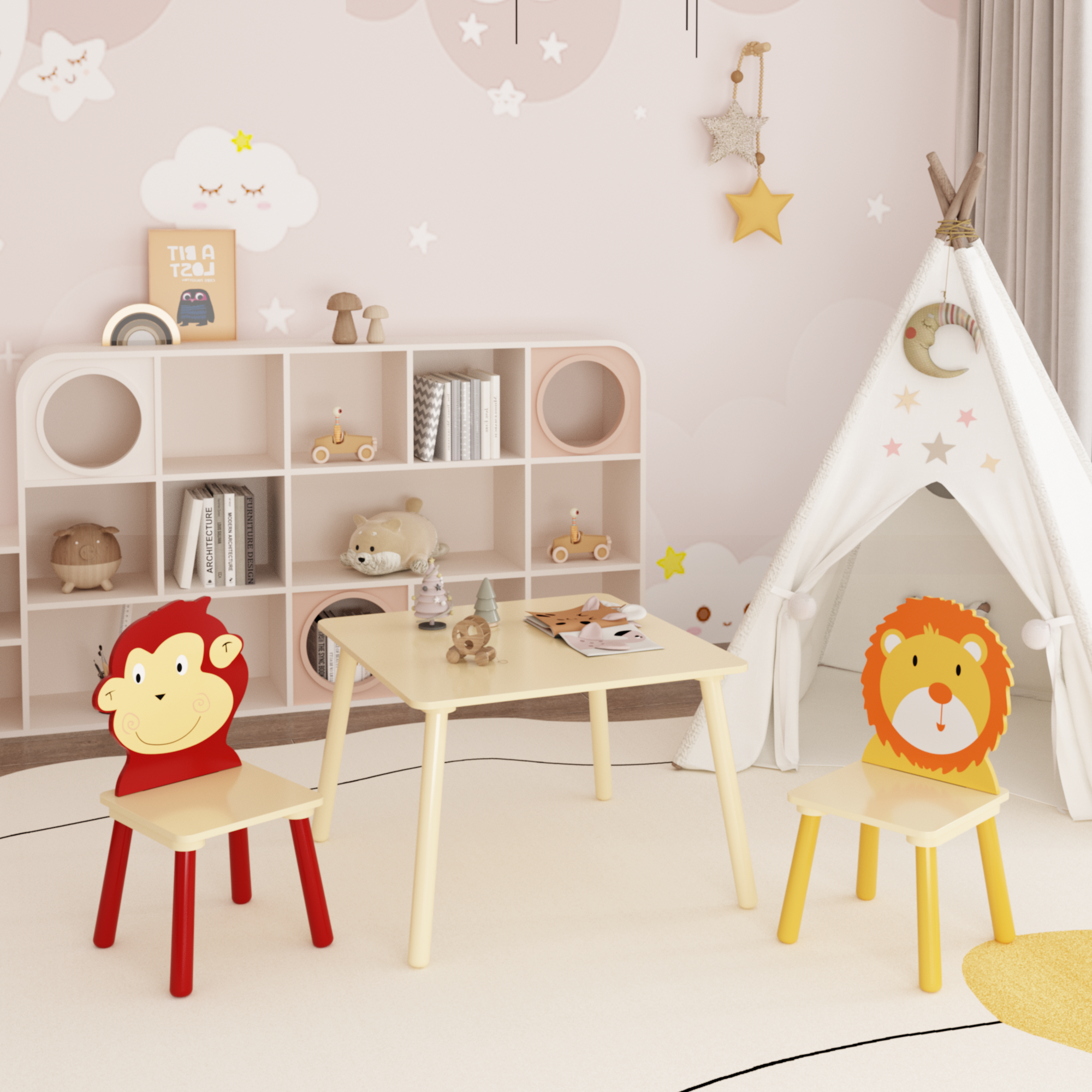 39F Inc. - Wholesale Chair - Kids - Kids Animal-Themed Table and Chair Set, Adorable Design8