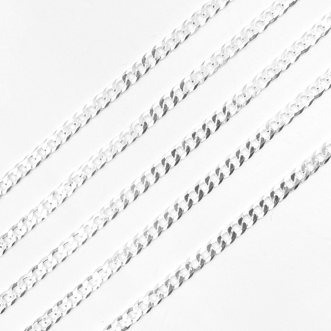 Jewels & Chains - Wholesale Link & Chain Necklace - Y71SS. Sterling Silver Flat Curb Chain3