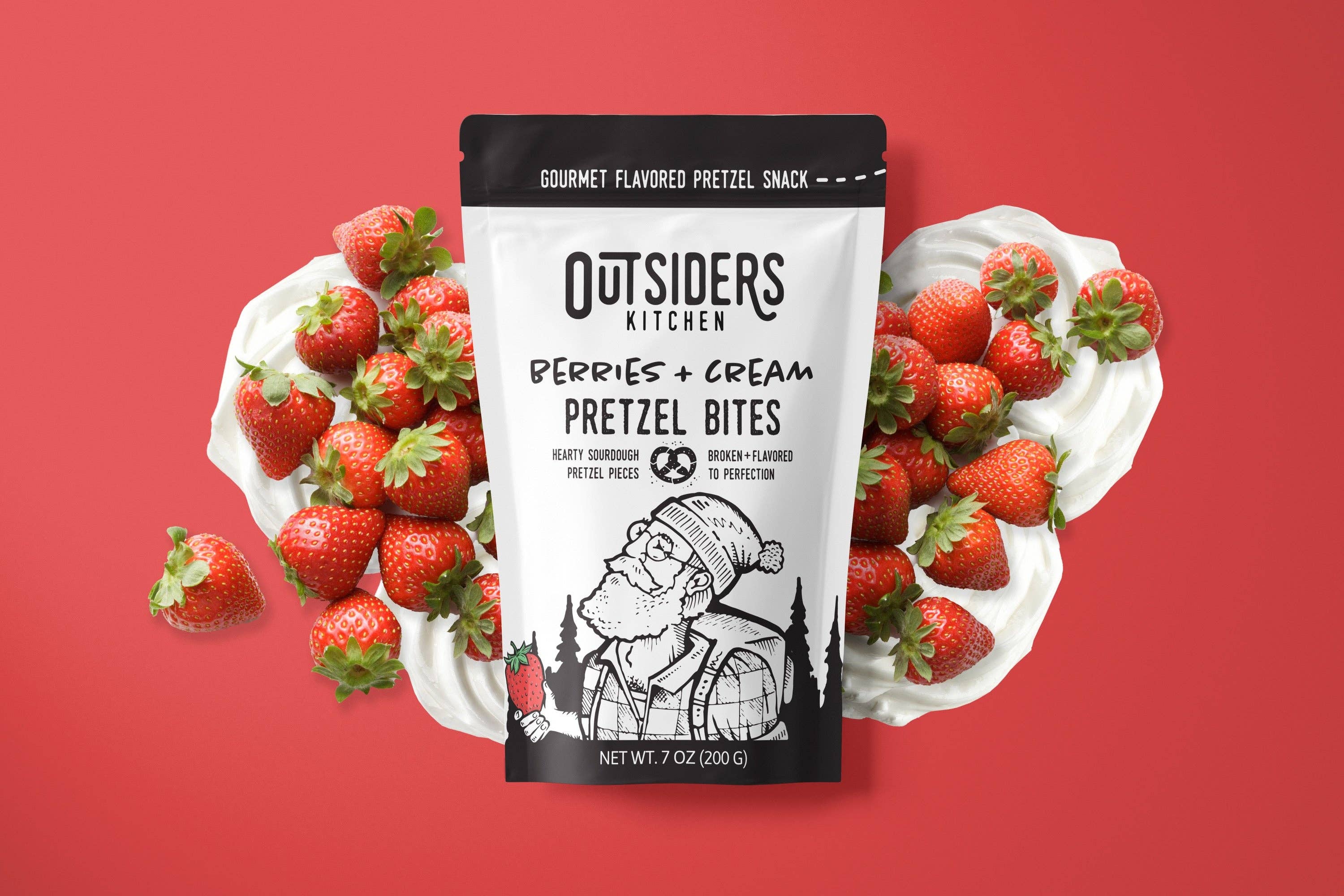 Outsiders Kitchen - Wholesale Pretzels - Berries + Cream Sourdough Pretzel Bites Snack | Case of 242