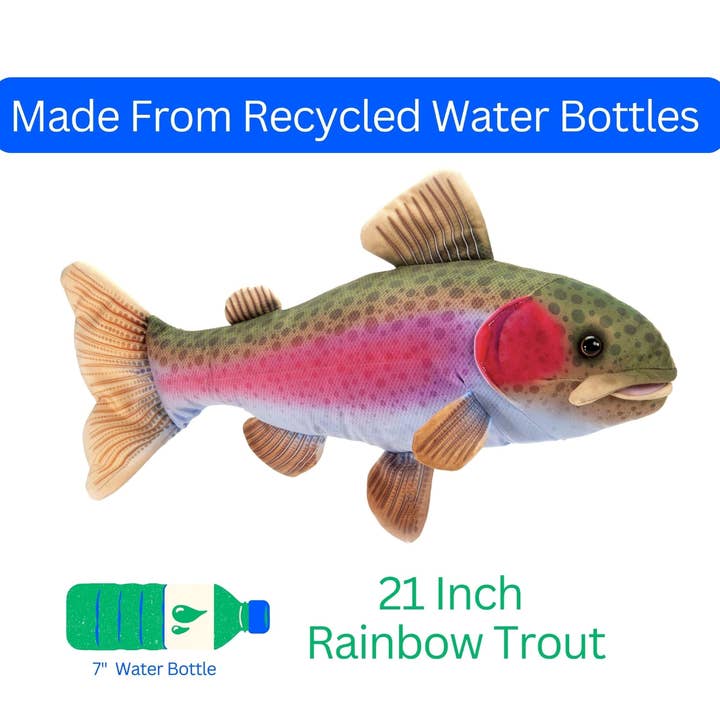 The Petting Zoo - Wholesale Stuffed/Plush Toy - Kids & Baby - River Fish Rainbow Trout Medium 21" (53cm)4