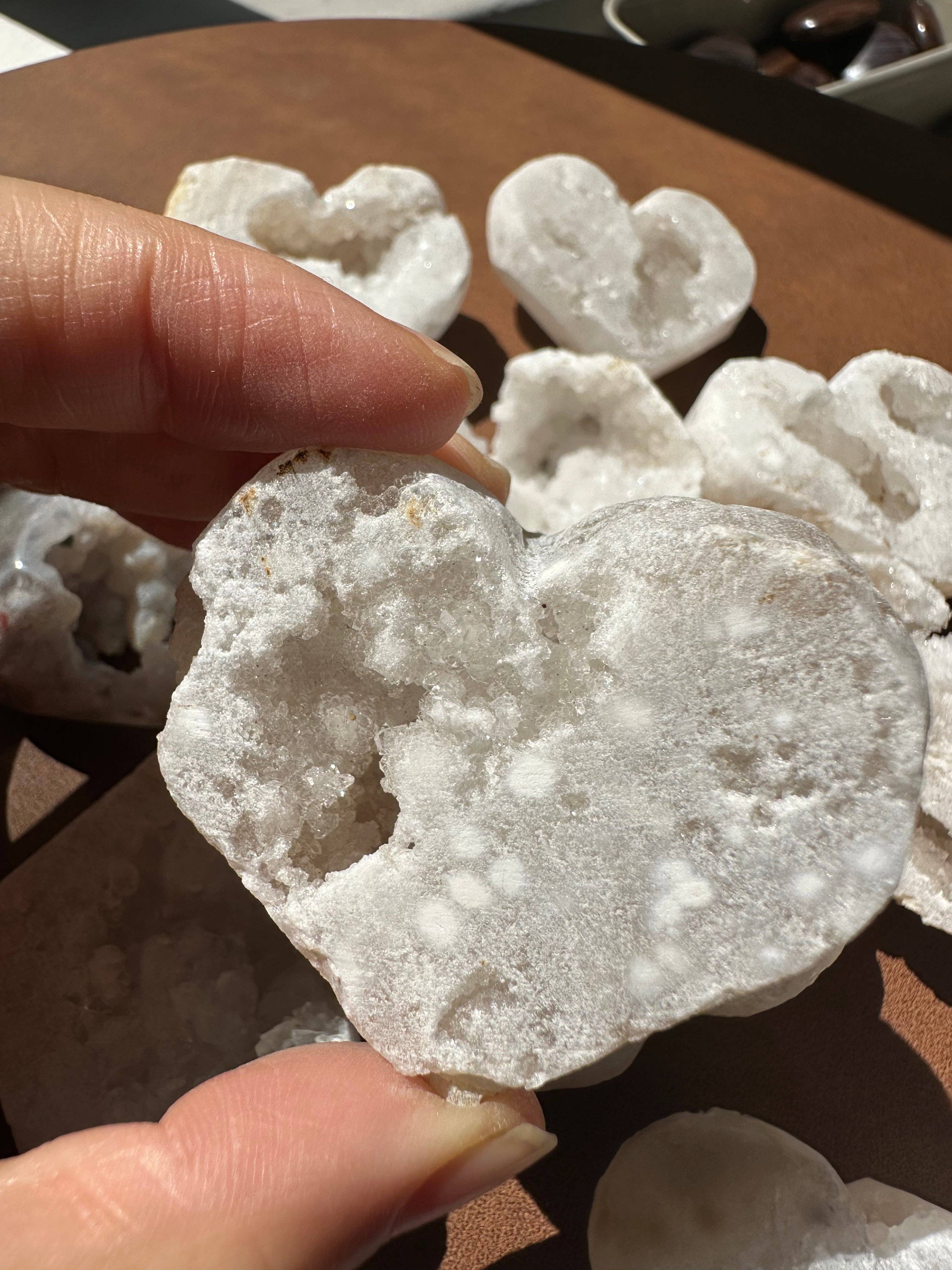 Moon Rituals - Wholesale Spiritual Stone/Crystal - Sparkling Natural Druzy Agate Heart Crystal | Grounding, Calming & Protective. christmas crystal gift.7