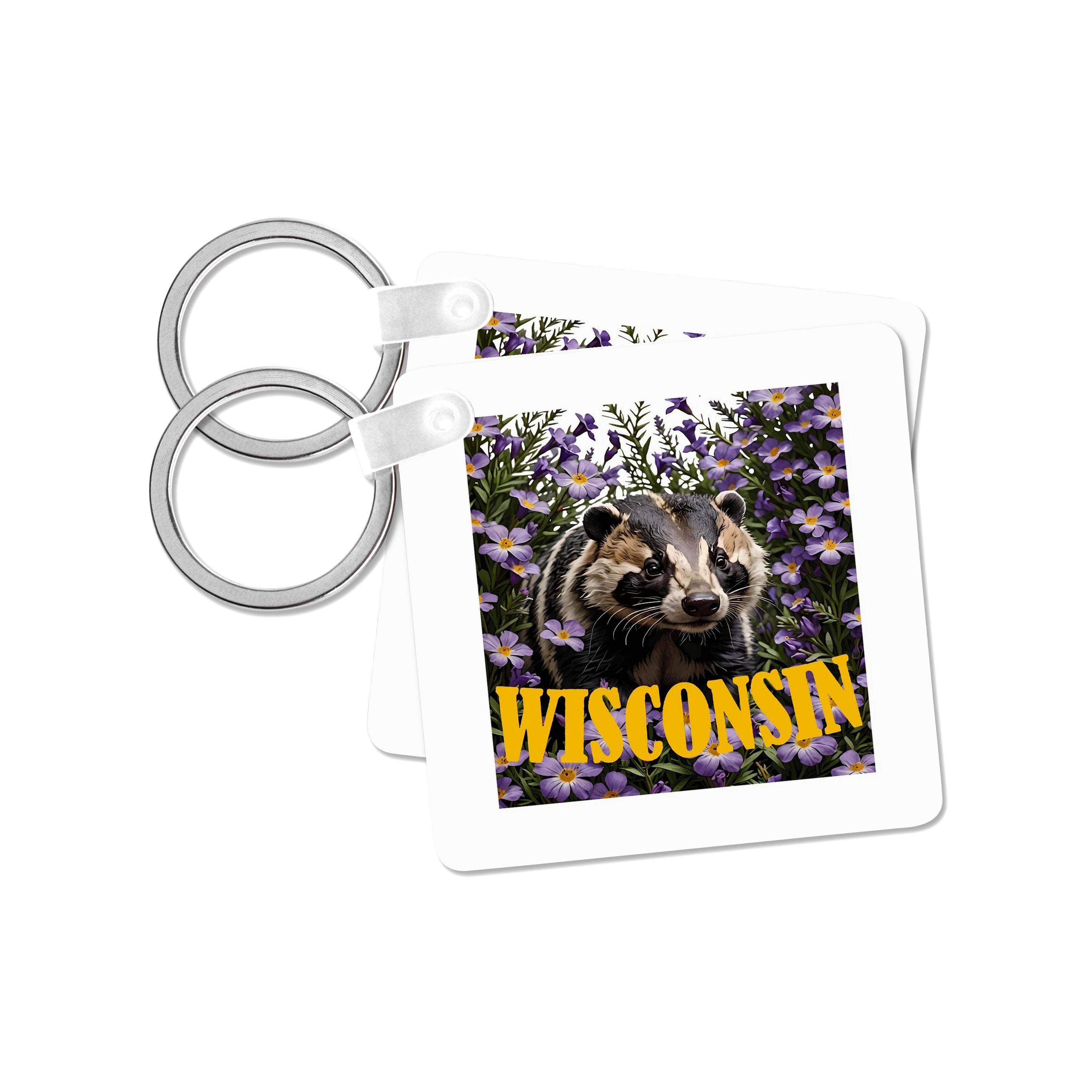 3dRose - Wholesale Keychain - Unisex - 3dRose, For The Love Of Wisconsin, Key Chain0