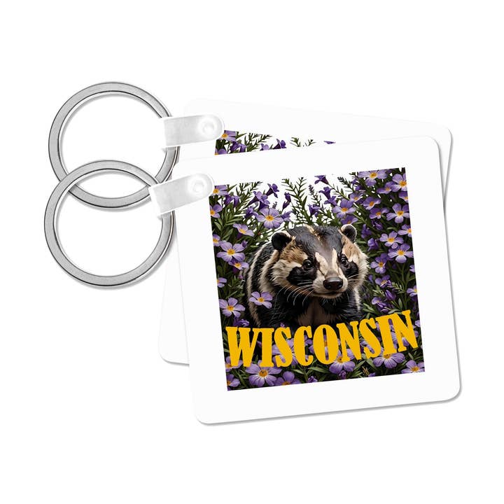 3dRose - Wholesale Keychain - Unisex - 3dRose, For The Love Of Wisconsin, Key Chain0