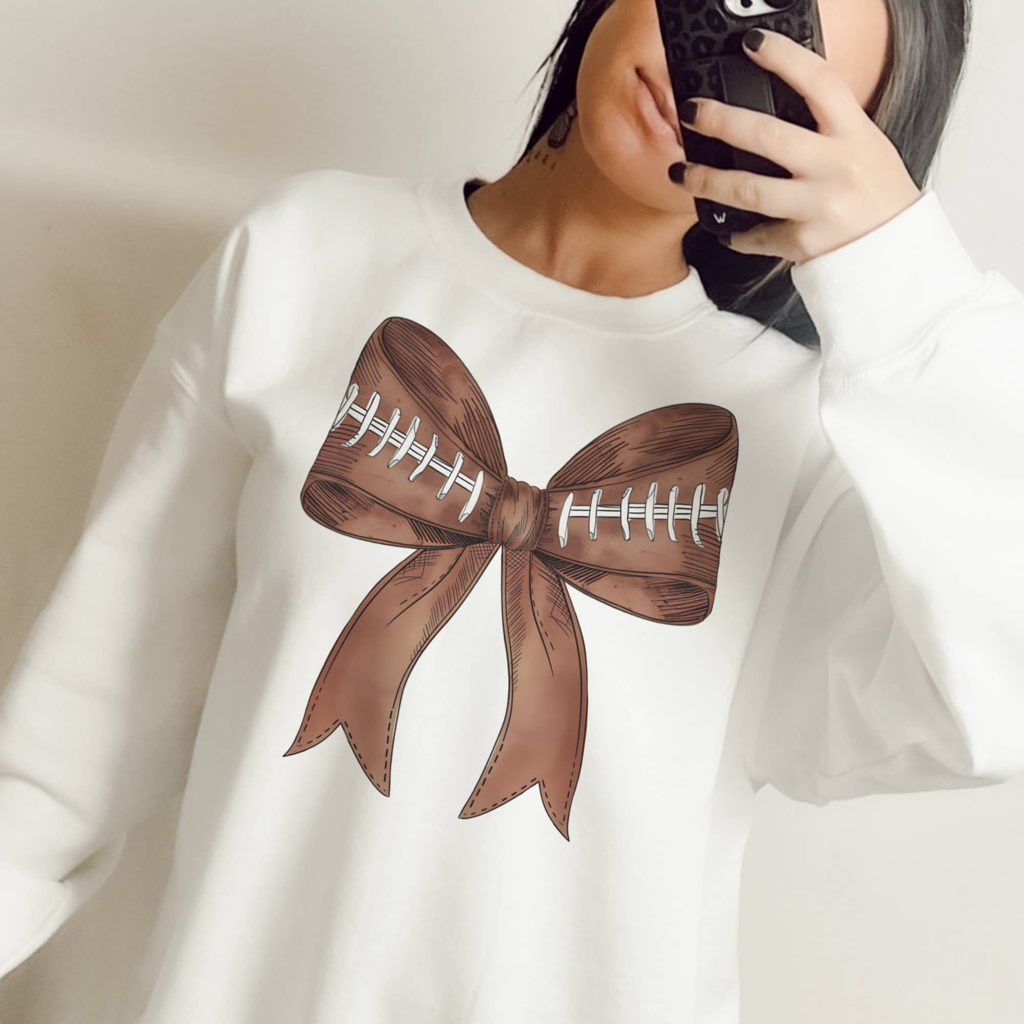 Par.tees by Party On! – Camisola gráfica - Mulher por atacado – Sweatshirt Gráfico de Jogo de Dia de Desporto de Futebol Feminino para Mãe3
