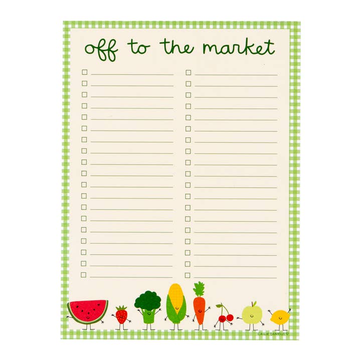 Off To The Market Notepad for wholesale by Callie Danielle