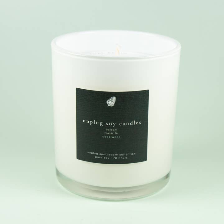 The Seasonal Edit – Balsam & Cedar Soy Candle for wholesale by Unplug Soy Candles