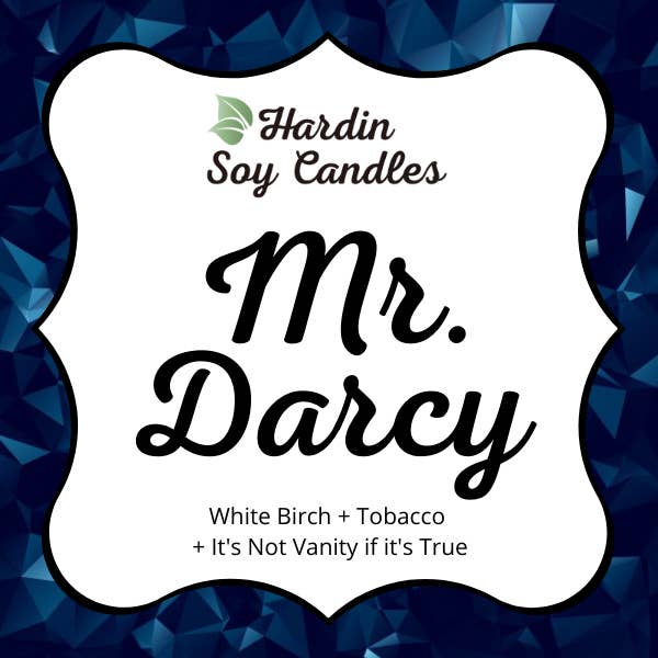 Hardin Soy Candles/Peoria Book Rack - Wholesale Jar/filled candle - Mr. Darcy Soy Candle1