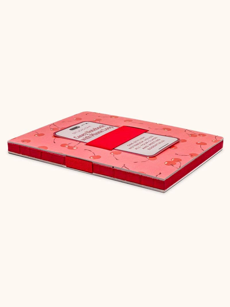 Studio Oh! - Wholesale Notebook - Fresh-Picked Cherries Casey Notebook with Phone Loop4