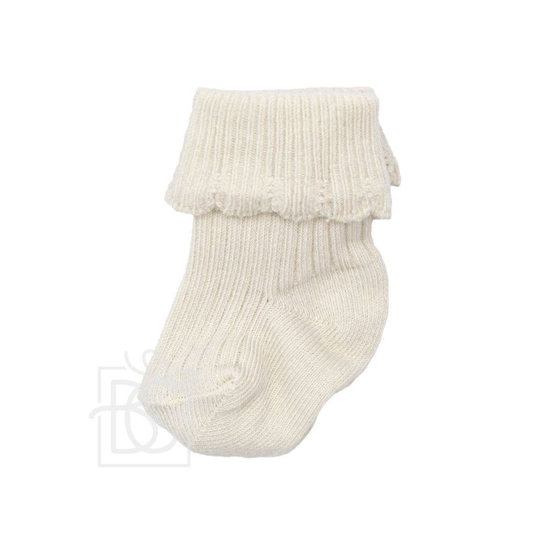 Carlomagno - Wholesale Socks - Baby - Folded Cuff Newborn Scottish Yarn Socks1