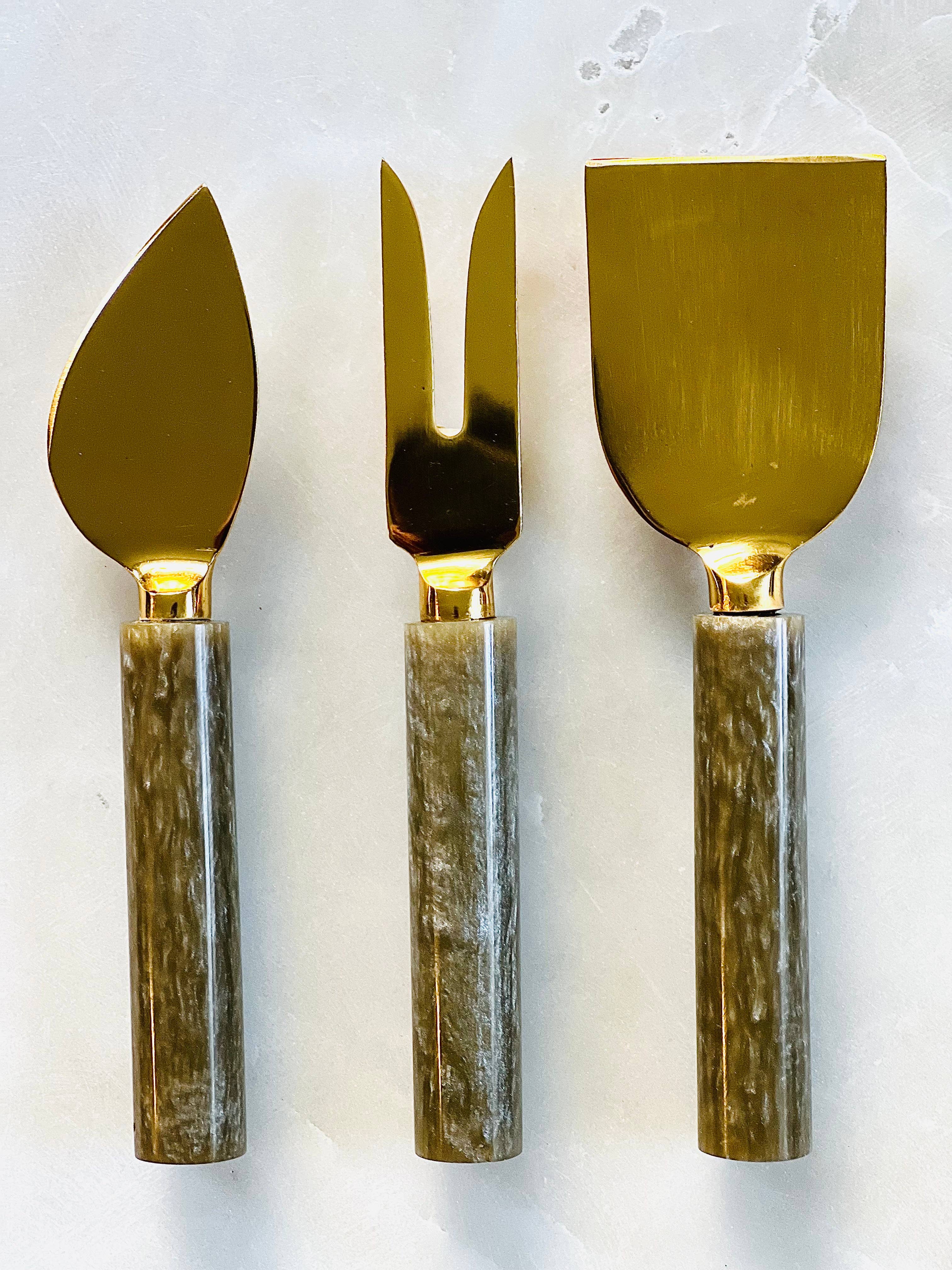 Tiramisu - Wholesale Cheese Spreader - Brown Resin & Steel Cheese Tools2