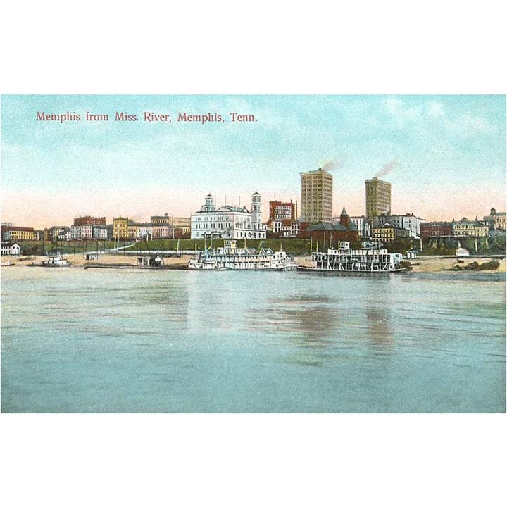 Art Print TN-178 Memphis from the Mississippi River, Tenness for wholesale by Found Image Press