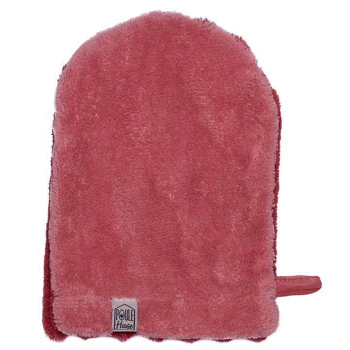 Double-sided magic makeup remover glove - terracotta for wholesale by Poule House