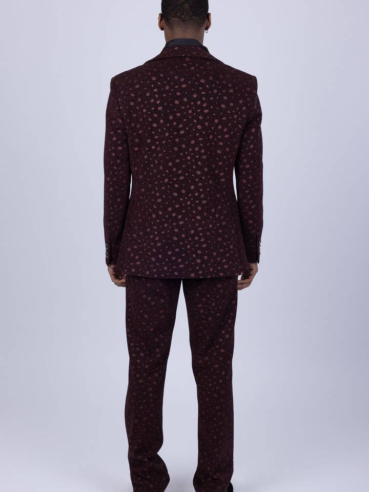 BARABAS - Venta al por mayor Conjunto de vestir - Hombre - Traje de Hombre con Lunares Geométricos y Solapa de Muesca 5SU3417