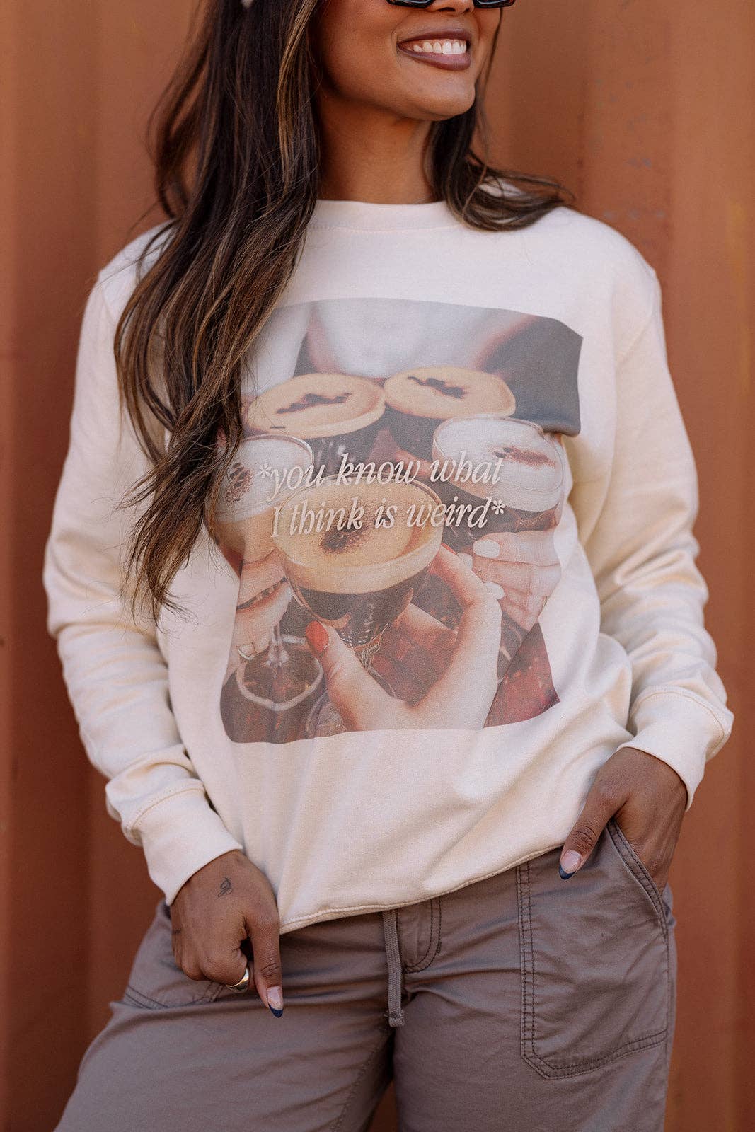 Girl Tribe Co - Wholesale Graphic Sweatshirt - Women's - You Know What I think Is Weird? Sweatshirt0