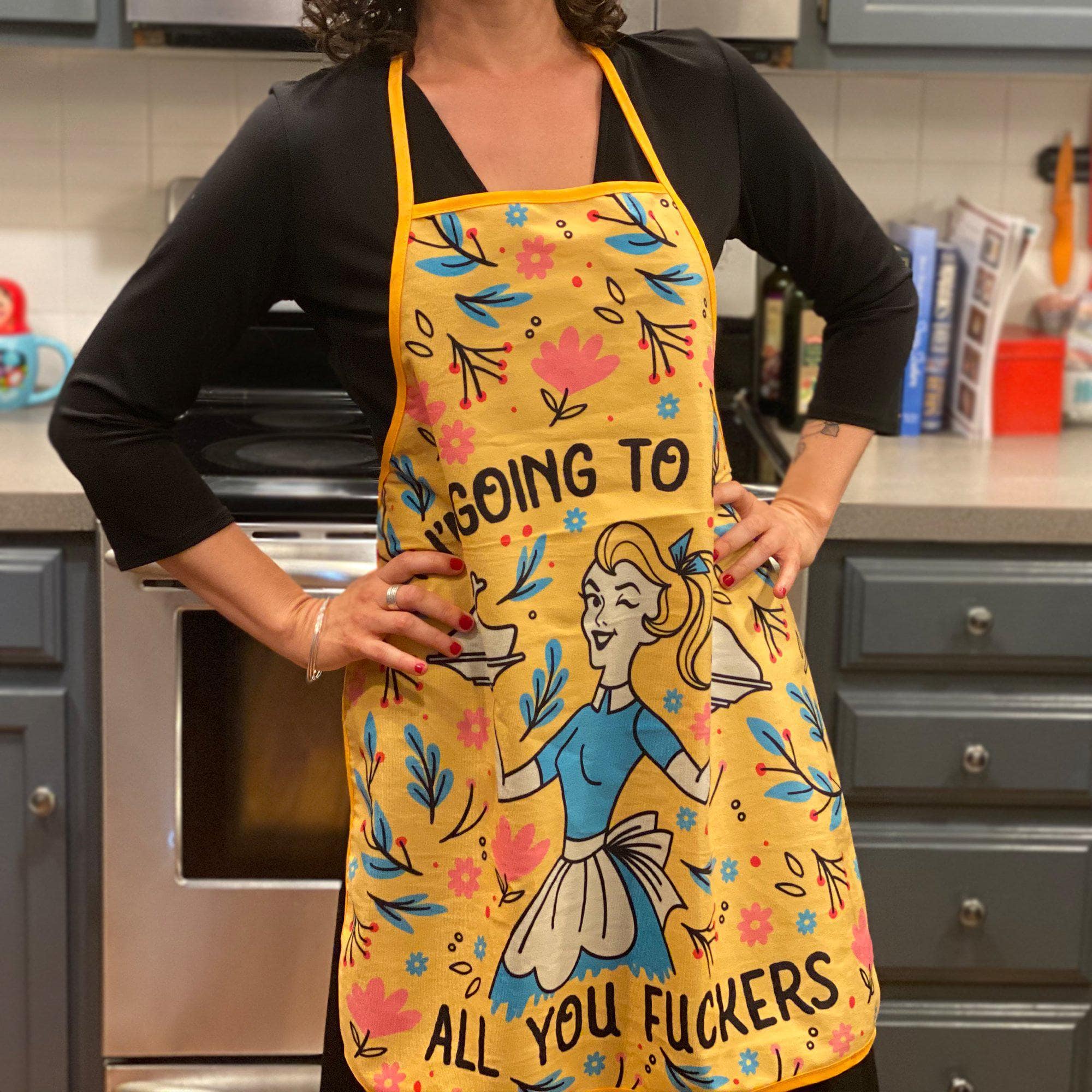 Yellow I'm Going To Feed All You Fuckers Oven Mitt Funny Pot Holder for wholesale on Faire3