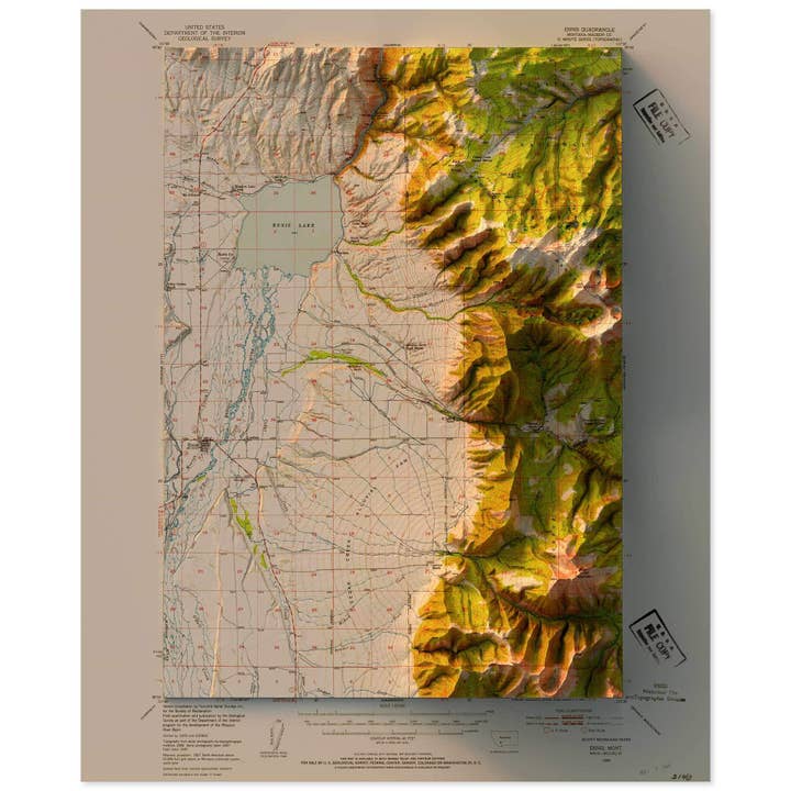 Ennis, Montana for wholesale by Scott Reinhard Maps