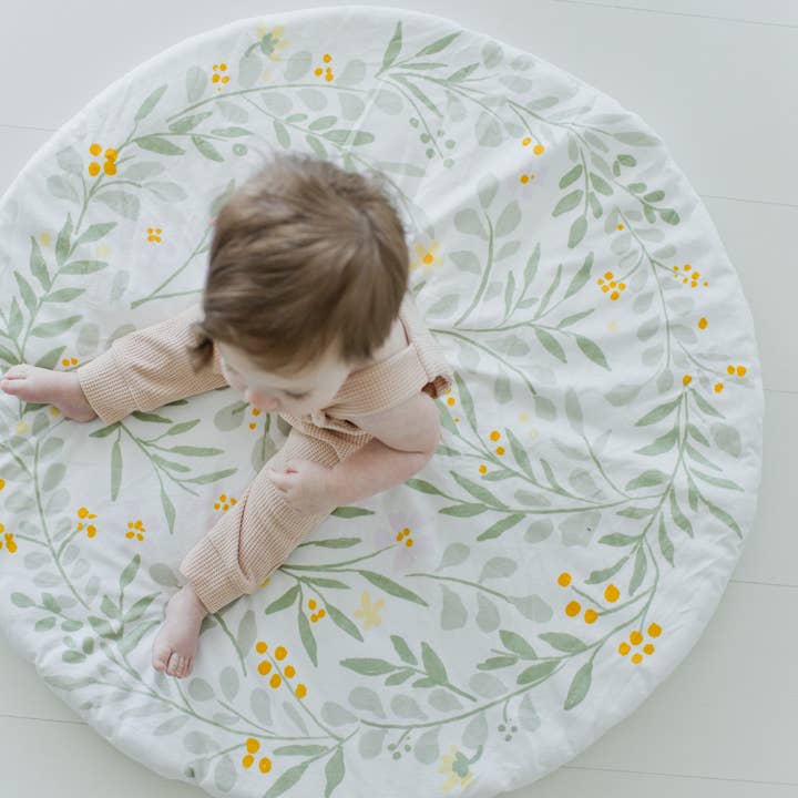 Kate & Milo - Wholesale Play Mat - Kids & Baby - Floral Reversible Plush Play Mat1