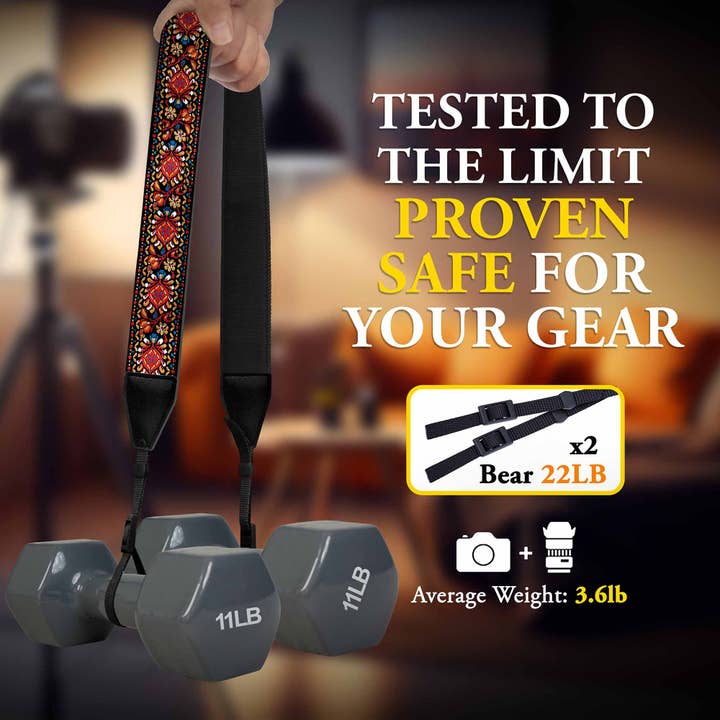 Gradzo - Wholesale Camera Strap - Custom Embroidery Camera Strap - Red Woven Camera Strap 3