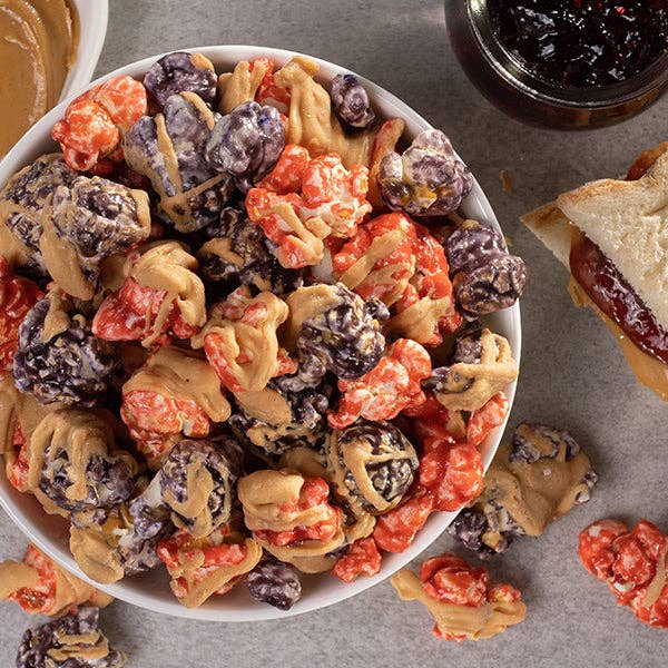 PB & Jelly for wholesale by Bri Marie Gourmet Popcorn