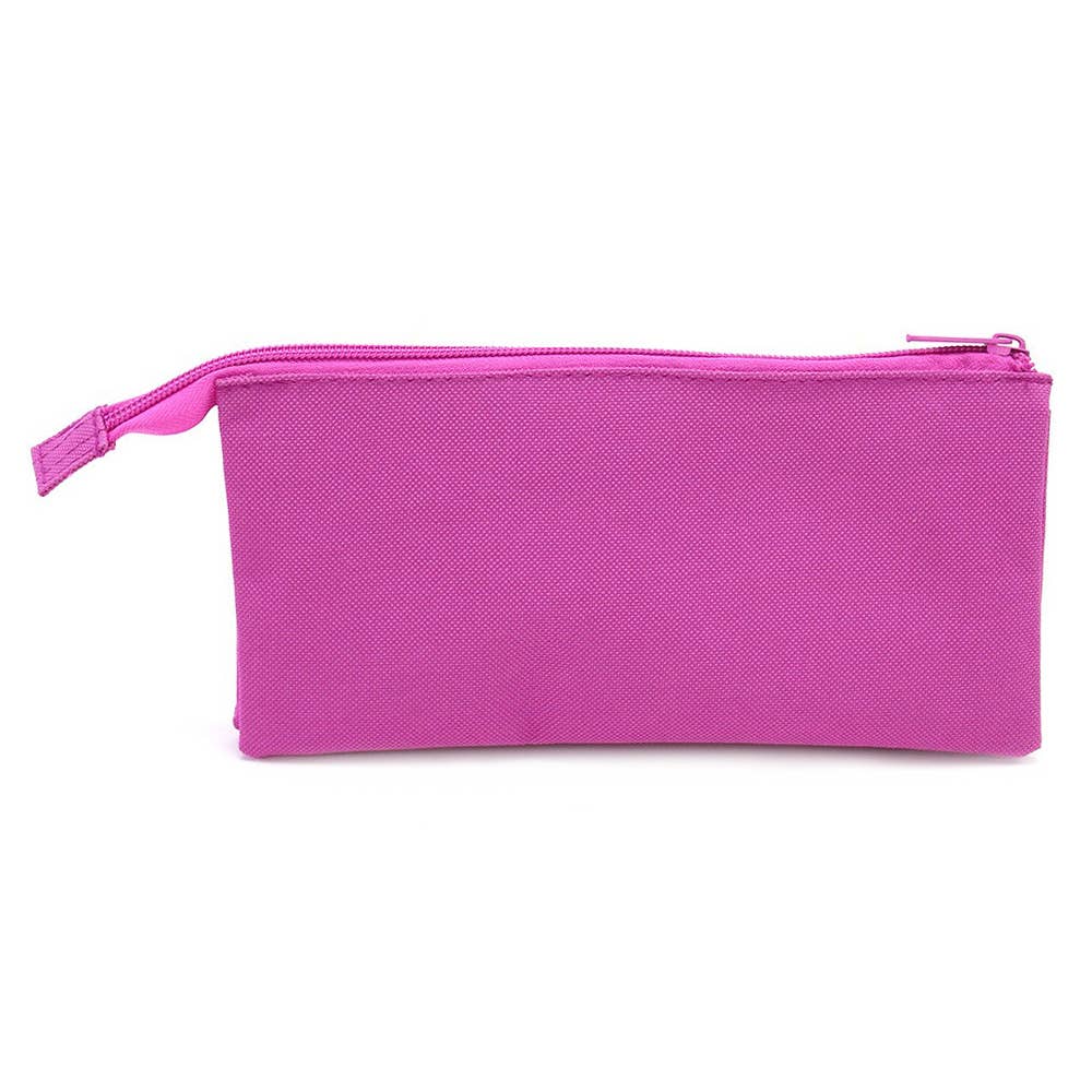 Powell Creative Products Ltd - Wholesale Pencil Case/Pouch - Flat Triple Pocket Pink Pencil Case for Girls Boys & Adults4
