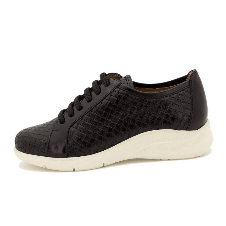 Sort lædersnoresko 225616 for engroshandel hos PieSanto