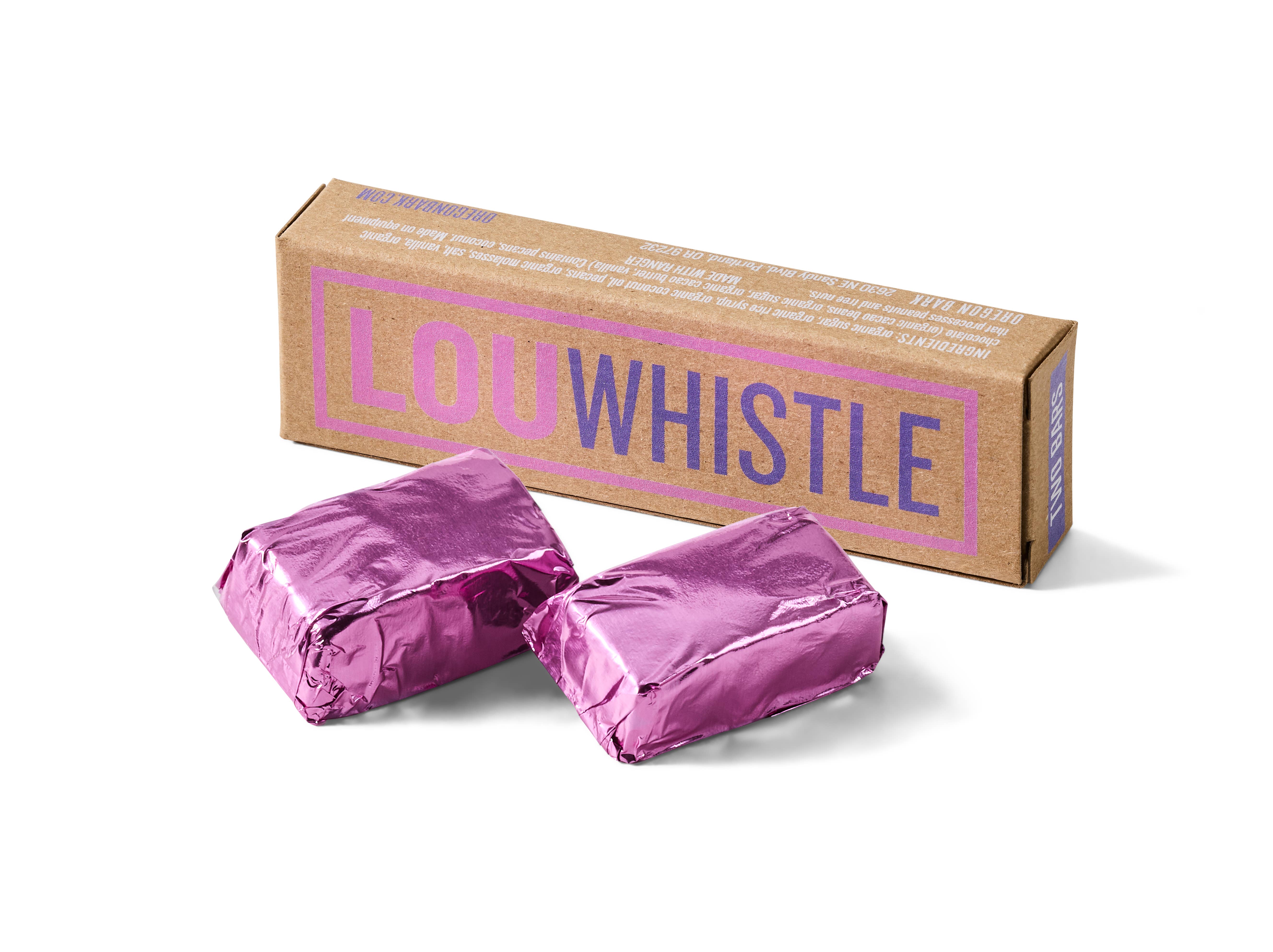 Oregon Bark - Wholesale Chocolate Covered Sweets - Lou Whistle - Molasses Pecan Chew Covered in Dark Chocolate1